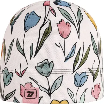 Čepice Funkční čepice Bruno - vzor 215 - bílá - tulipány - čepice na jaro / podzim XL 56 - 58