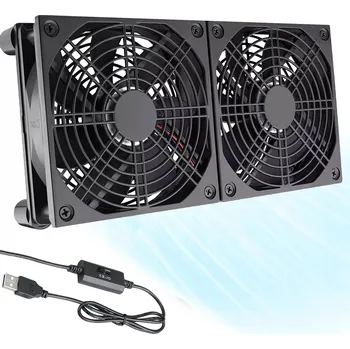 PC ventilátor Dvojitý ventilátor do PC 2v1 120mm Tichý se 3 Rychlostmi