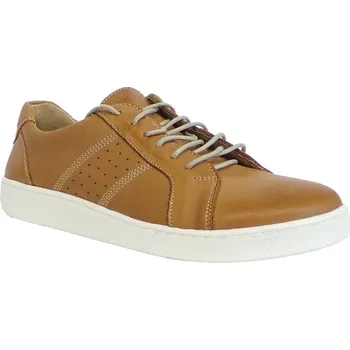 Pánské polobotky HILBY 829 pánská vycházková prostorná obuv hnědá Velikost: 42