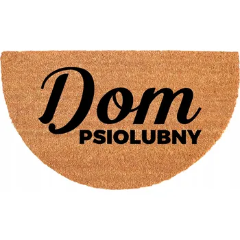 Rohožka PŮLKRUHOVÁ KOKOSOVÁ ROHOŽKA 40X70 CM - VTIPNÝ MOTIV PRO MILOVNÍKY PSŮ