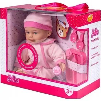 Panenka Panenka Smily Play růžová s zvukovými efekty a příslušenstvím, 35 cm