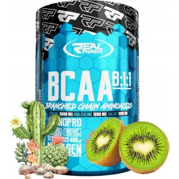 Aminokyselina BCAA prášek Real Pharm BCAA 8:1:1 Real Pharm 400 g kiwi