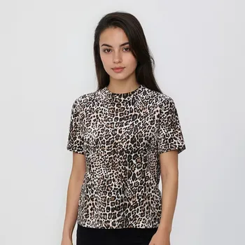 Reserved - Tričko s leopardím potiskem - vícebarevná - 073HT-MLC - 073HT-MLC-XS