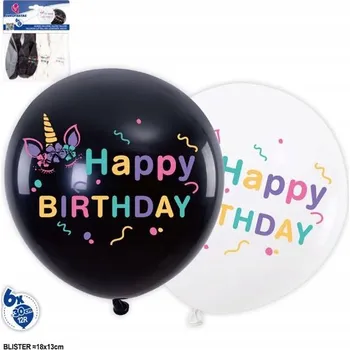 Balónek Ouda Party - Sada 6 latexových balónků k narozeninám