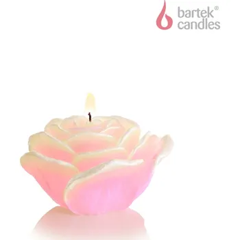 Svíčka Vonná svíčka s LED Růže 125x75 - 240 g ECRU