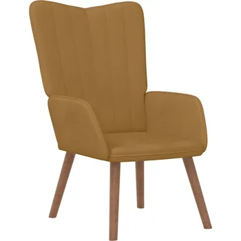 Křeslo Křeslo, hnědé, potažené sametem