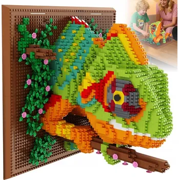 ostatní stavebnice STAVEBNICE 3D VITRÁŽ CHAMELEON 2688 DÍLŮ REALISTICKÁ 3D DEKORACE