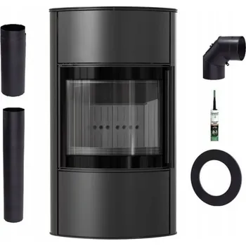 Krbová kamna Kamna Volně stojící krb KRATKI BJORN Vysoký 7 kW na dřevo Ekodesign