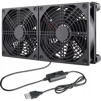 PC ventilátor 2v1 USB Ventilátor 120mm Duální Tichý 3 Rychlosti pro PC PS4