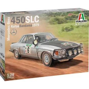 Plastikový model Mercedes-Benz 450SLC Rallye Bandama 1979 - Italeri Model Kit 3632