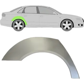 Blatník karosérie Lem zadního blatníku na Audi A4 B7 2004-2007 / Pravá
