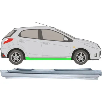 Prah karosérie Komopletní práh Mazda 2 2007-2014 / Levá