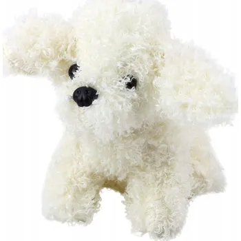 plyšák Plyšová Plyšák Pejsek Pudl Miniaturní Bílý 20 cm