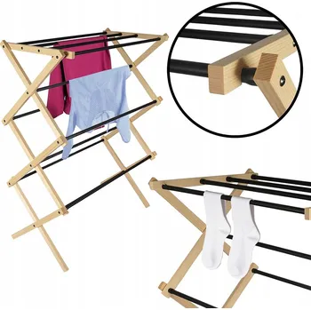 Sušák na prádlo DŘEVĚNÝ VERTIKÁLNÍ SUŠÁK NA PRÁDLO BOROVICE EKOLOGICKÝ A ROBUSTNÍ