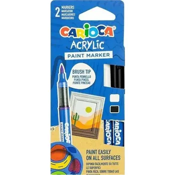 Akrylový popisovač, vícebarevný Carioca, 2 ks