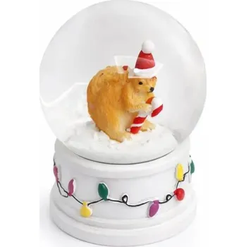 Velikonoční dekorace DECOLED Vánoční sněžítko s veverkou 4,8 × 6,2 × 4,8 cm, stojící