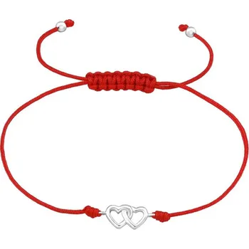 Náramek Certom Provázkový náramek dvojité srdce 0006