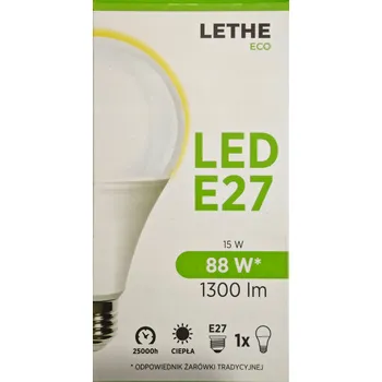 Žárovka 75* LETHE LED žárovka E27 15W/88W 1300lm, teplá bílá 1 Ks.