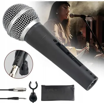 Mikrofon RUČNÍ MIKROFON S KABELEM, DYNAMICKÝ KABELOVÝ MIKROFON PRO KARAOKE A ZPĚV
