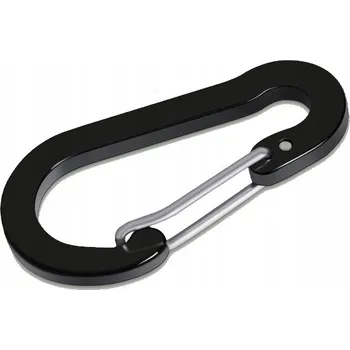 Aluminiová karabina, Přívěsek Na Klíče, Přívěsek; Černá