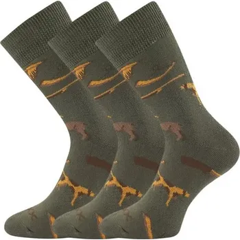 Ponožky hunting froté s LOVECKÝMI motivy (3 páry) 39-42