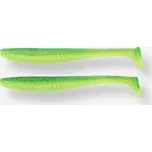 CAPERLAN Nástraha shad na rybolov štik s atraktantem Yubari Fat Shad 20 cm 8" ZELENÁ|ŽLUTÁ