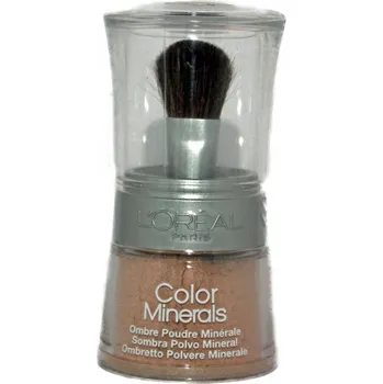Přípravek na oči Minerální sypký oční stín L'Oréal Desert Shimmer 03 se štětečkem