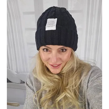 Čepice Agrafka čepice beanie černá, univerzální velikost