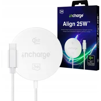 Indukční nabíječka 25W MagSafe Qi2 3mk incharge Align pro Apple, bílá