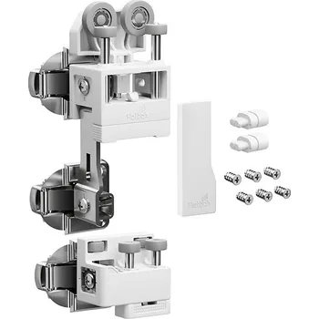 Nábytkové kování Hettich WingLine L, Sada kování pro těžké dveře s dolním vedením, 25 kg, bílá, levé, bez zavírací pružiny