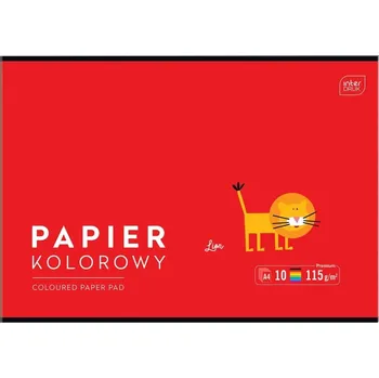 Barevný papír Barevný papír A4 na vystřihovánky Interdruk 10 listů 115 g/m2