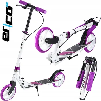 Koloběžka Skládací koloběžka do města, velká, klasická, s nastavitelnou výškou, kolečka 180 mm 82A, ložiska ABEC-7