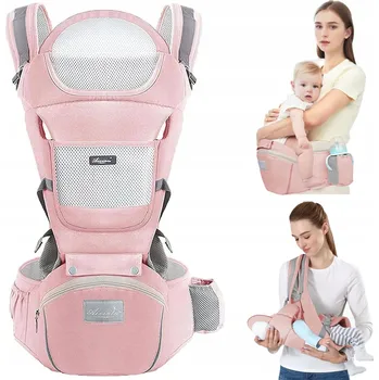 TOFFCAEA Nosítko Pro Miminka Ergonomické bavlněné růžové 3,5-20 kg
