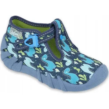 Chlapecké bačkory Befado dětské papuče na suchý zip modré, velikost 25