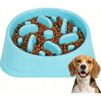 Miska pro psa MISKA ZPOMALUJÍCÍ JÍDLO PRO PSA KOČKU NA KRMIVO VELKÁ 400ML
