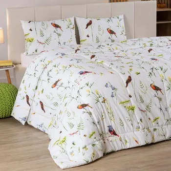 Bytový textil Letní sada peřiny a polštáře PTÁČCI