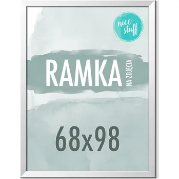 Rám na obraz RÁMEČEK 68x98 RÁMEČEK NA FOTOGRAFIE PLAKÁT 98x68 Fotorámečky STŘÍBRNÉ