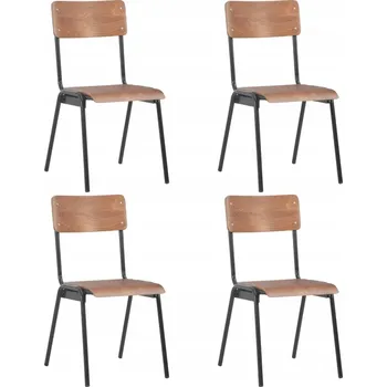 Jídelní židle Židle VidaXL látka hnědá 4 ks