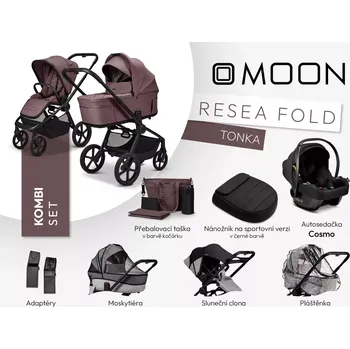 Kočárek Moon ReSea FOLD kombi set Tonka