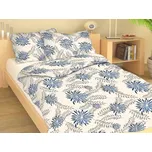 DADKA VRACOV Povlečení flanel Chrpa modrá 140x200, 70x90 cm