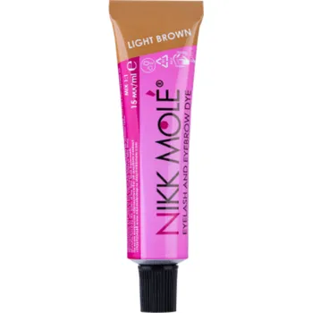 Barva na řasy a obočí Nikk Mole barva na řasy a obočí 15 ml Barva: Light Brown