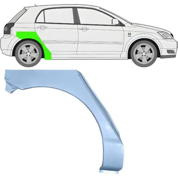 Blatník karosérie Lem zadního blatníku na Toyota Corolla 2001-2007 / Pravá