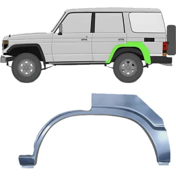 Blatník karosérie Lem zadního blatníku na Toyota Land Cruiser 1984-1993 / Levá