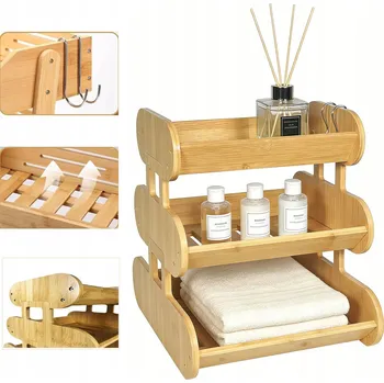 Obraz Drewniany Stojak Na Owoce Warzywa Moderní dřevěný stojan na ovoce a zeleninu - voděodolný design