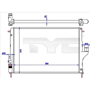 Chladič motoru Chladič, chlazení motoru TYC 728-0056-R