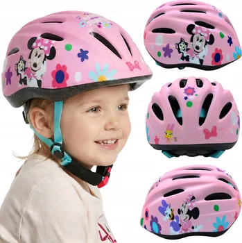 Cyklistická přilba Minnie Mouse BEZPEČNÁ cyklistická helma pro dívky, NASTAVITELNÁ 48-52 cm