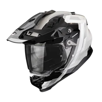 Helma na motorku Výklopná přilba Scorpion ADF-9000 Air Patrol černá/stříbrná 2XL