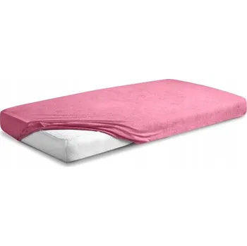 Prostěradlo Froté prostěradlo Premium s gumou 120x200 Růžové