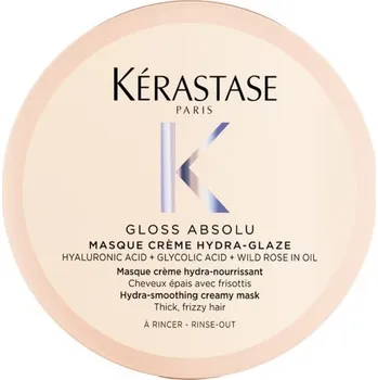 Vlasová regenerace Kérastase Gloss Absolu Masque Crème Hydra Glaze uhlazující maska pro husté a krepaté vlasy 75 ml