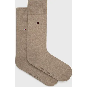 Pánské ponožky Ponožky Tommy Hilfiger 2-pack 371111 béžová 08X, vel. 47/49